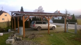 Garážové stání 5 x 5 m Pultová střecha