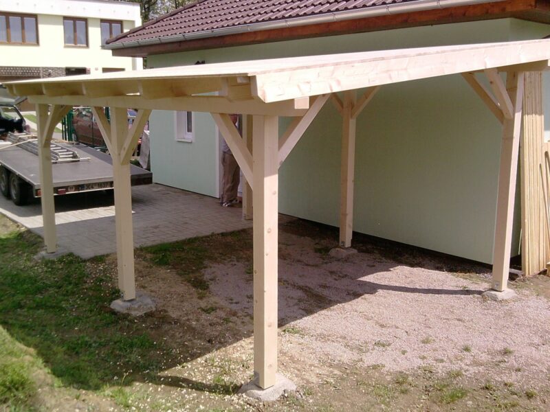 Garážové stání 3,2 x 5 m Pultová střecha