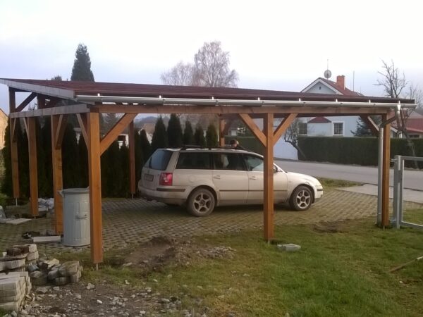 Garážové stání 5 x 5 m Pultová střecha