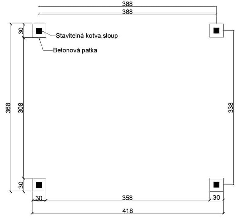 Pergola 4 x 3,5m (sklon 0°) - Image 2