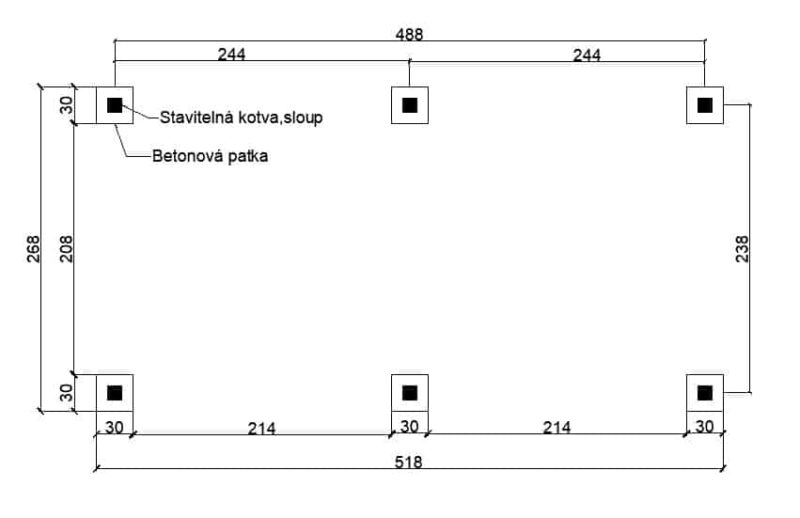 Pergola 5 x 2,5m (sklon 0°) - Image 2