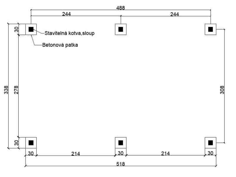 Pergola 5 x 3 m (sklon 0°) - Image 2