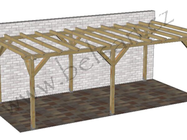 Pergola 5 x 4 m (sklon 0°)