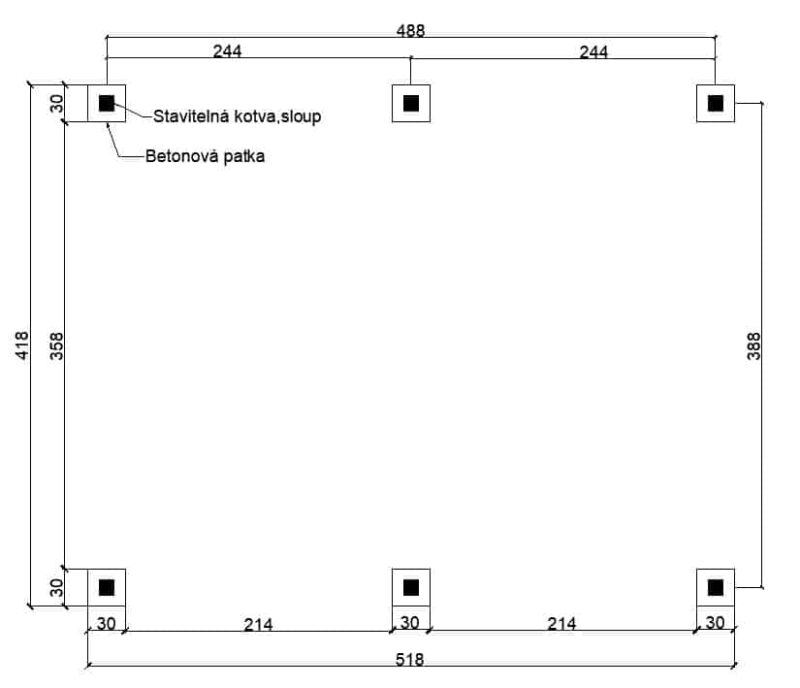 Pergola 5 x 4 m (sklon 0°) - Image 2