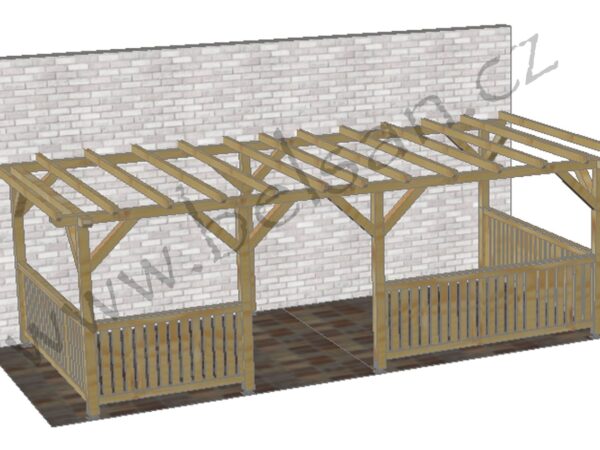 Pergola 5 x 5 m (sklon 0°)