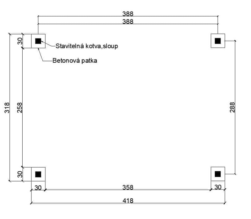 Pergola 4 x 3 m (sklon 6°) - Image 2