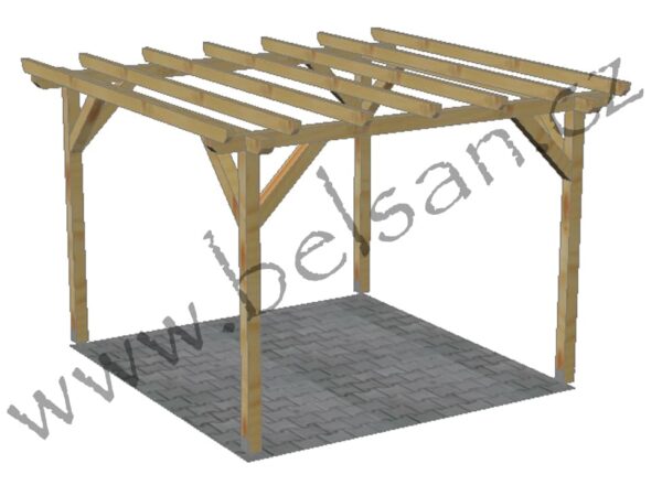 Pergola 4 x 3 m (sklon 0°)