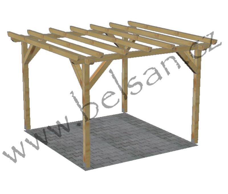 Pergola 4 x 3 m (sklon 0°)